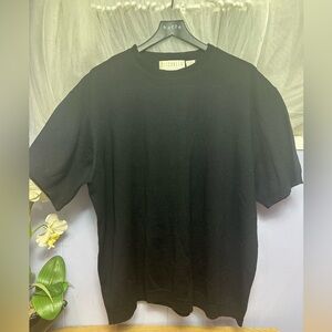 100% WOOL  vintage basic short sleeve top top